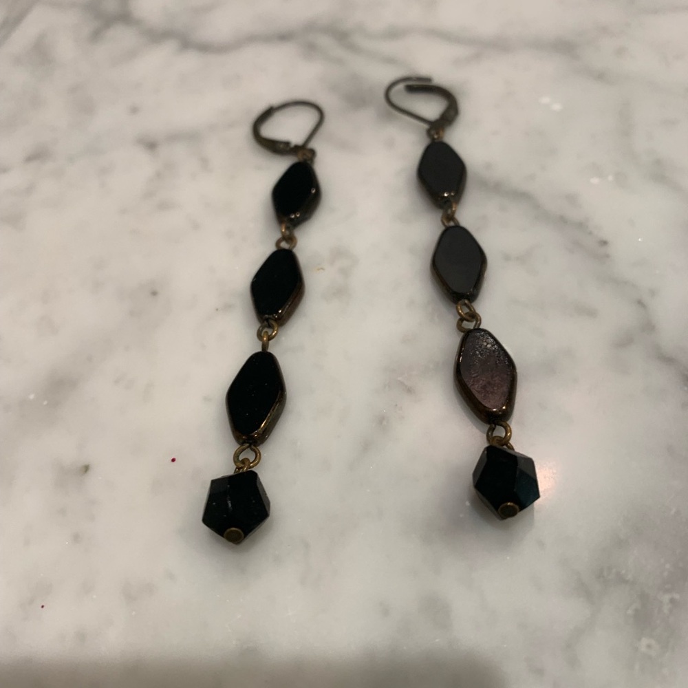 Elegant Black Dangle Earrings